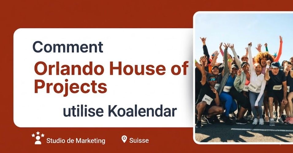 activités d’événements sportifs réservées avec la planification Koalendar pour les équipes marketing